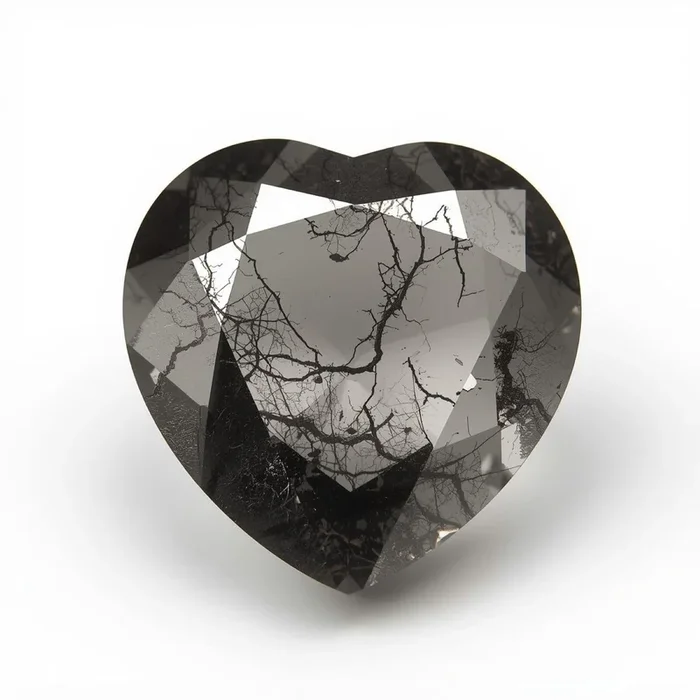 Black Rutile 1PC Small 7×7 MM Heart Faceted Black Splendid Semi Precious Gems