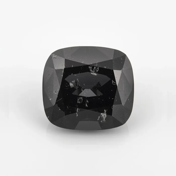 Black Spinel 1PC Chunky 14×14 MM Cushion Faceted Black Genuine Semi Precious Loose Gems