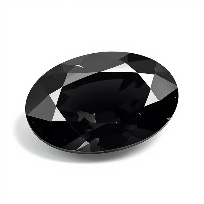 Black Spinel 1PC Chunky 15×20 MM Oval Faceted Black Luster Semi Precious Loose Gems