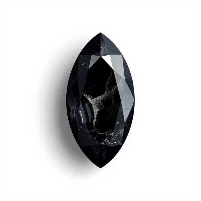 Black Spinel 1PC Small 6×12 MM Marquise Faceted Black Sparkling Semi Precious Gems