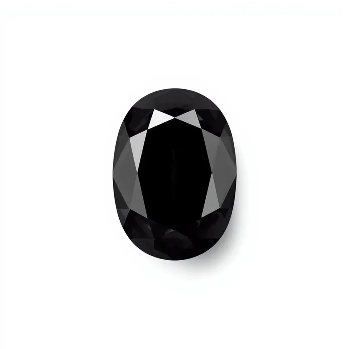 Black Spinel 1PC Small 6×8 MM Oval Faceted Black Fine Semi Precious Loose Gemstone