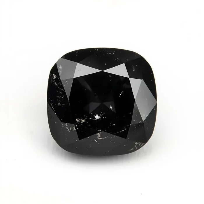 Black Spinel 1PC Small 7×7 MM Cushion Faceted Black Splendid Semi Precious Loose Gemstone