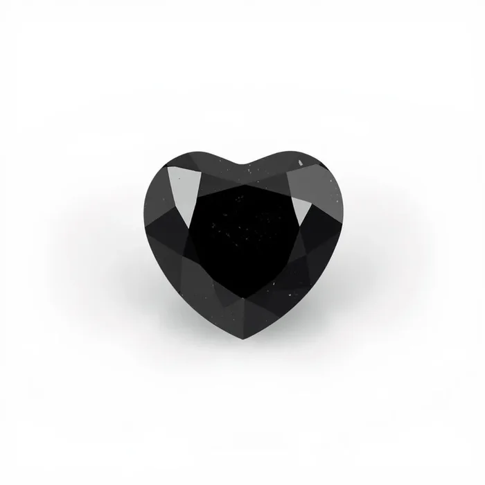 Black Spinel 1PC Tiny 5×5 MM Heart Faceted Black Sparkling Semi Precious Gems
