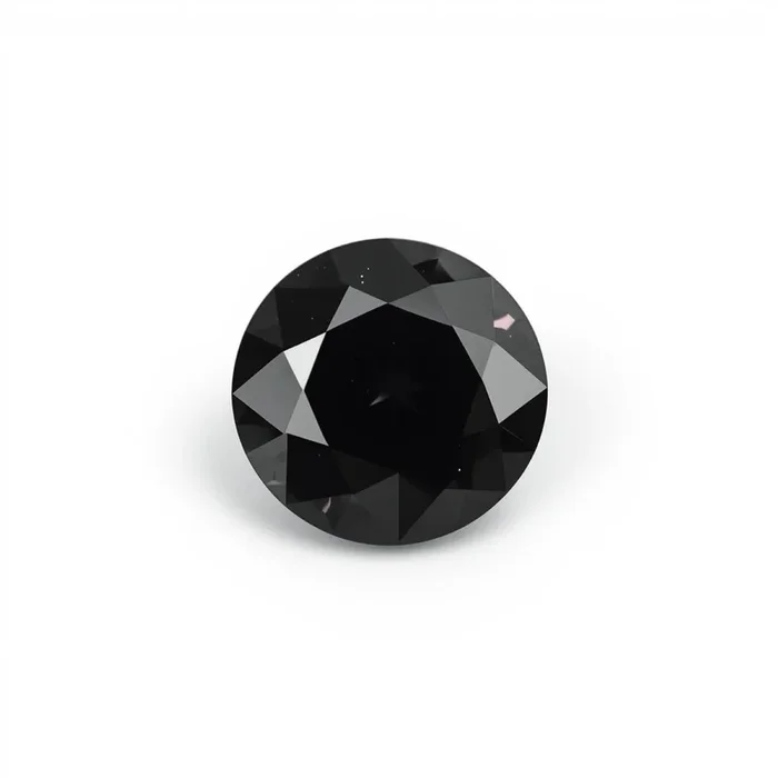Black Spinel 1PC Tiny 5×5 MM Round Faceted Black Sparkling Semi Precious Gems