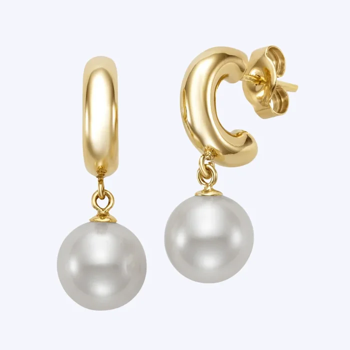 Blaise Pearl Hoop Earrings