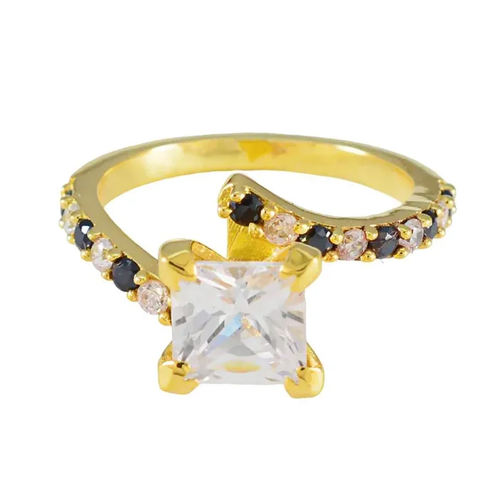 Blue Sapphire CZ Halo American Silver Blue Gems Whisper-thin propsel Ring Jewellery
