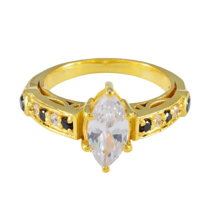 Blue Sapphire CZ Halo Latin American Silver Blue Gemstones Minimal Romantic Ring Jewellery