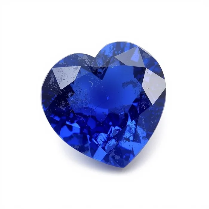 Blue Sapphire (GF) 1PC Large 12×12 MM Heart Faceted Blue High-Quality Precious Loose Gemstones
