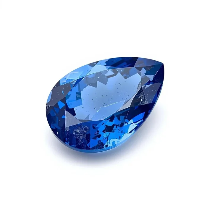 Blue Sapphire (GF) 1PC Small 6×8 MM Pear Faceted Blue Lustrous Precious Loose Gemstone
