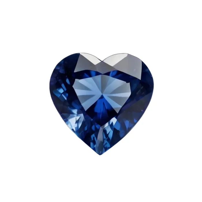 Blue Sapphire (GF) 1PC Small 7×7 MM Heart Faceted Blue Splendid Precious Loose Gemstone