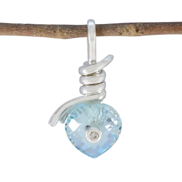 Blue Topaz Dainty Australian 925 Silver multiple Yasmine Luxurious Blue Pendant Jewelry