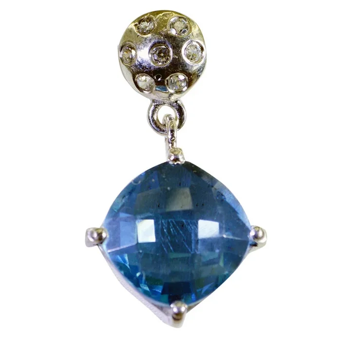 Blue Topaz Slim Indian Silver multiple Araya Bubble Blue Pendant Jewelry