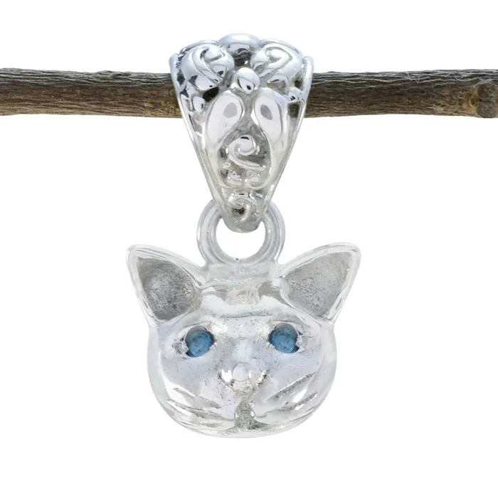 Blue Topaz Tiny Latin American Sterling Silver multiple Chloe Romantic Blue Pendant Jewellery