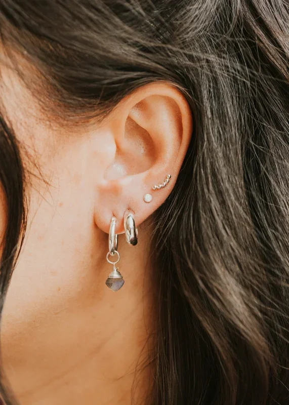 Bold Dome Earring Set – Silver