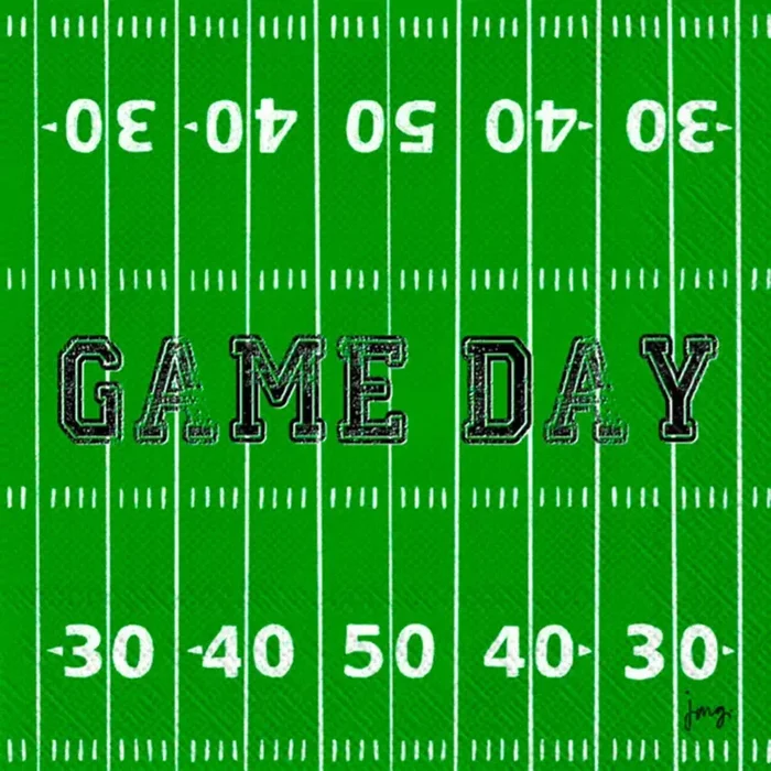 Boston International Game Day Field Football Paper Cocktail Napkins-Pack of 20