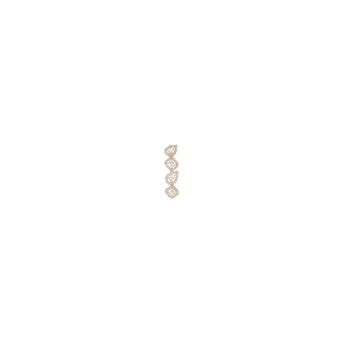 Boucle d’oreille clip lobe Messika My Twin en or rose et diamants