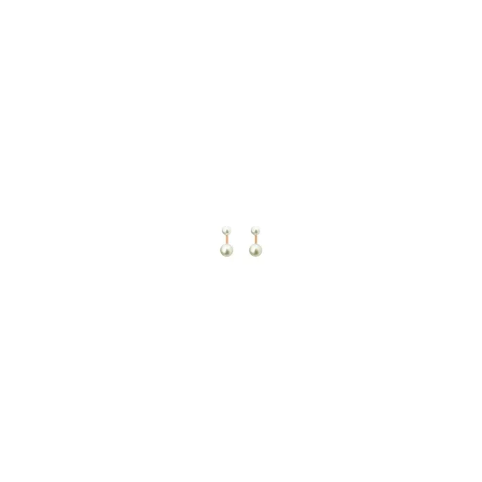 Boucles d’oreilles Claverin Le Jonc en or jaune et perles blanches BOJRO001 – Lepage