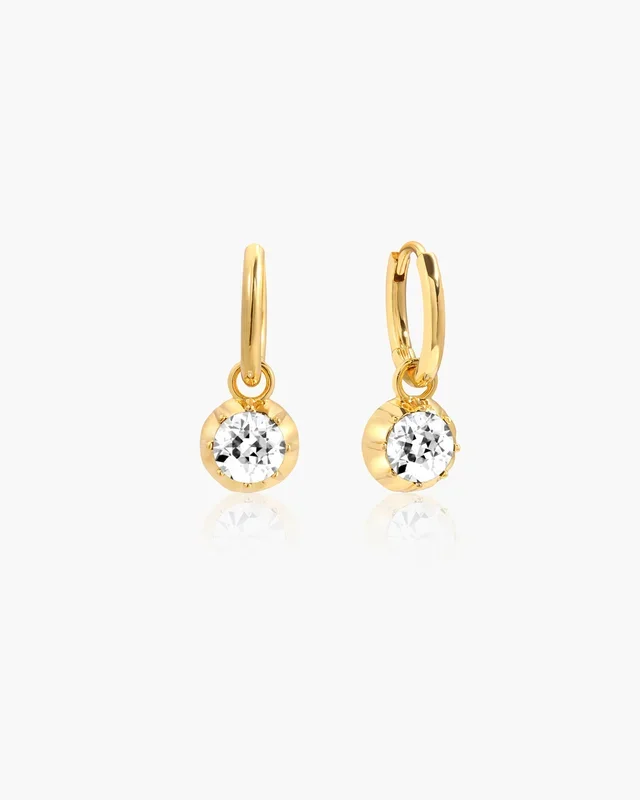 Boucles d’oreilles créoles détachables géorgiennes en or