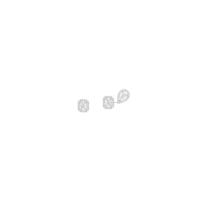 Boucles d’oreilles Messika My Twin 1+2 en or blanc et diamants