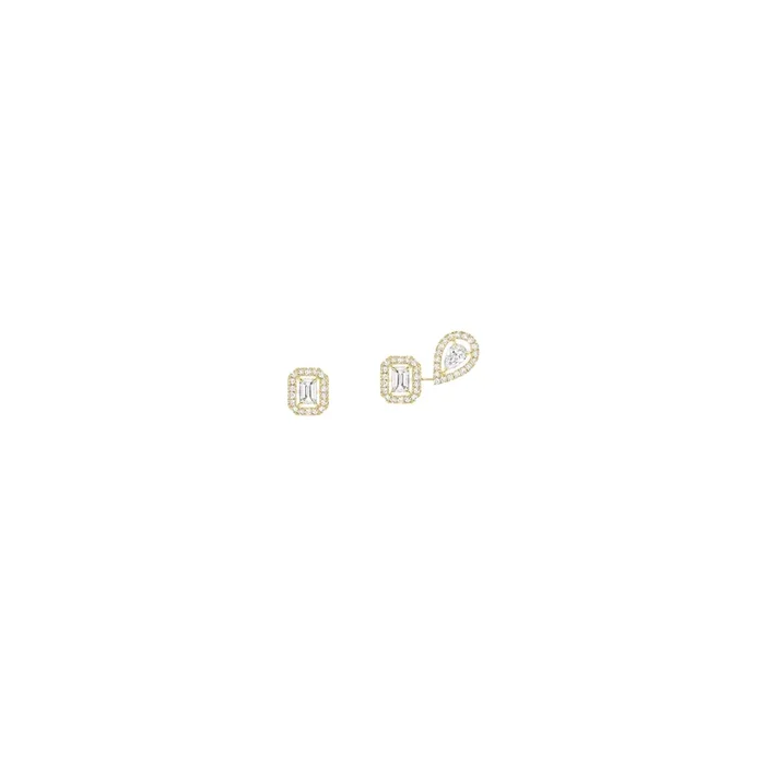 Boucles d’oreilles Messika My Twin 1+2 en or jaune et diamants