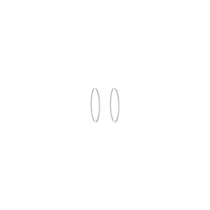 Boucles d’oreilles Messika New Gatsby Eternity M or blanc 4687G – Lepage