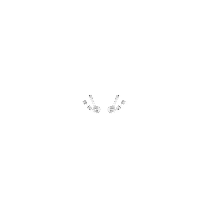Boucles d oreilles Dinh Van Le Cube Diamant or blanc diamants – Lepage
