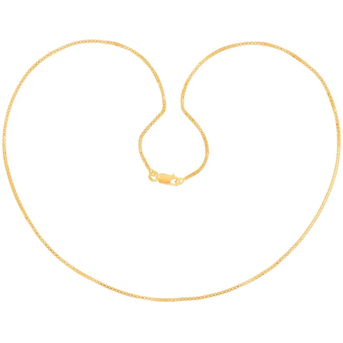 Box 18″ Chain in 22K Gold