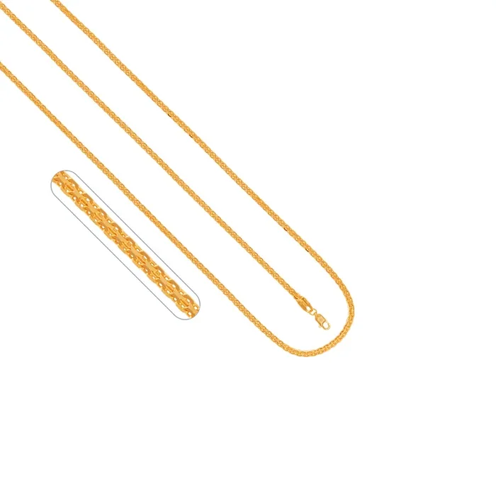 Box 24″ Chain in 22K Gold