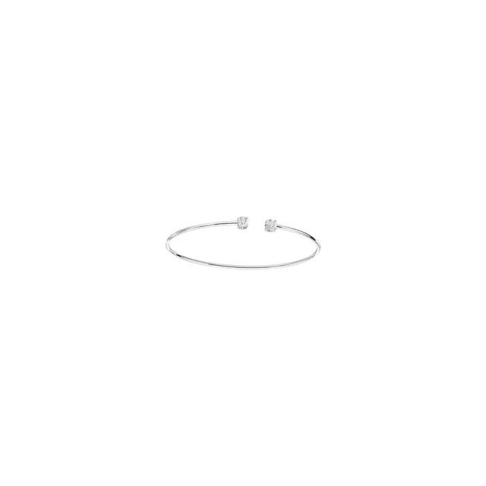 Bracelet dinh van Le Cube Diamant petit modèle or blanc diamants – Lepage