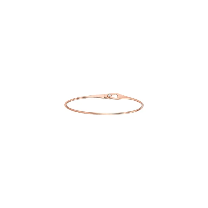 Bracelet Dinh Van Serrure Jonc en or rose et diamant 334108 – Lepage