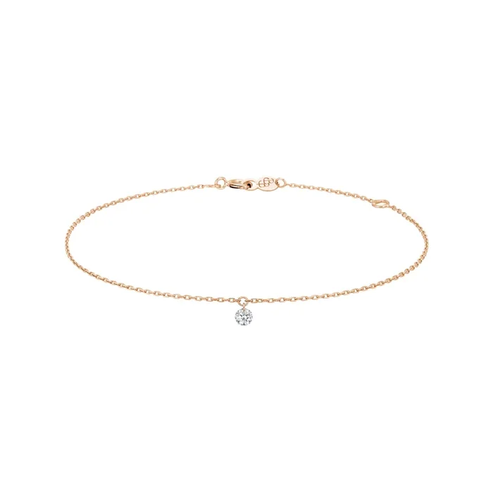 Bracelet La Brune et La Blonde 360° or rose diamant 0,20 c – Lepage
