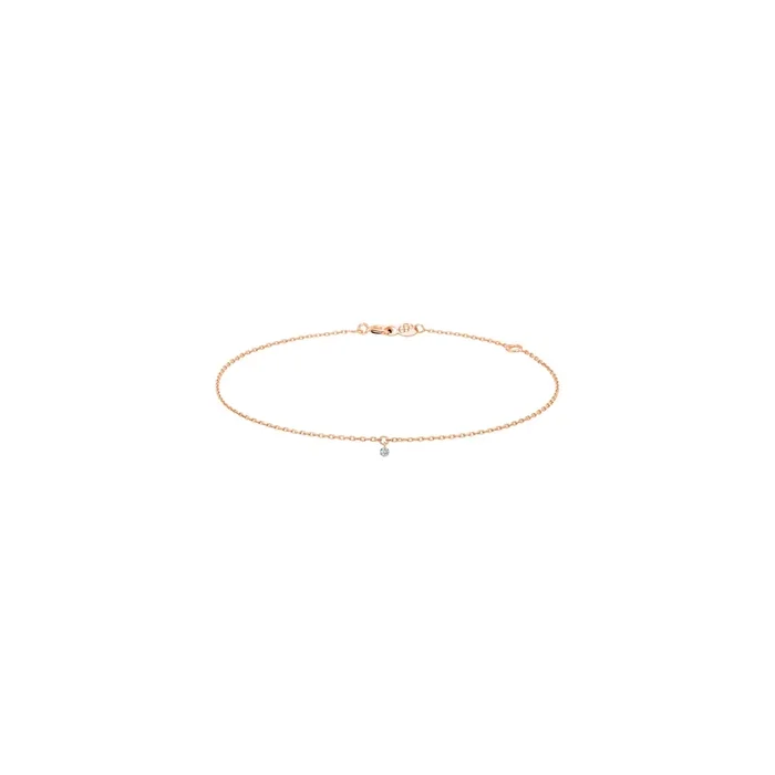 Bracelet La Brune et La Blonde 360° or rose diamant brillant 0,07 ct