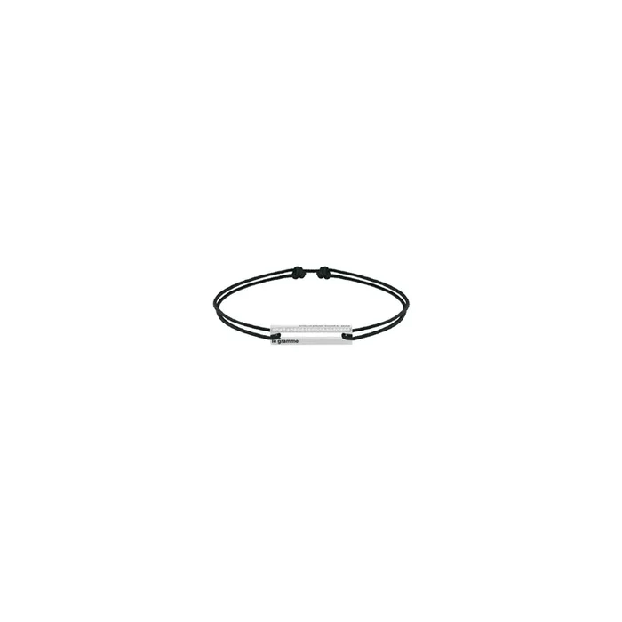Bracelet Le Gramme Perforé 1,7g in silver and diamonds | LEPAGE