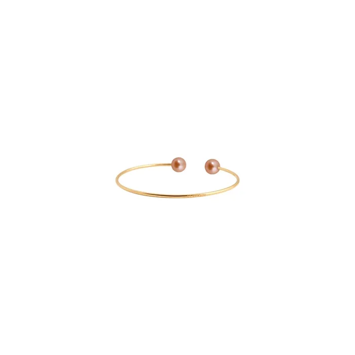 Bracelet Le Jonc en or jaune et perles roses BR-JO-002, bracelet – Lepage