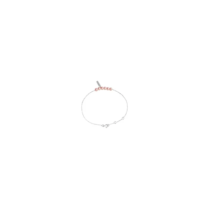 Bracelet Rosary en or blanc et perles roses, bracelet perle – Lepage
