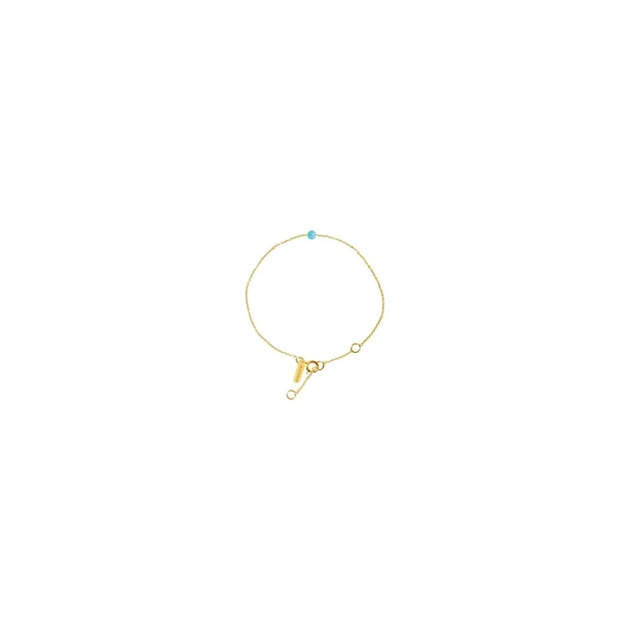 Bracelet Simply Mini en or jaune et perle turquoise BRLJ-MT-001 – Lepage