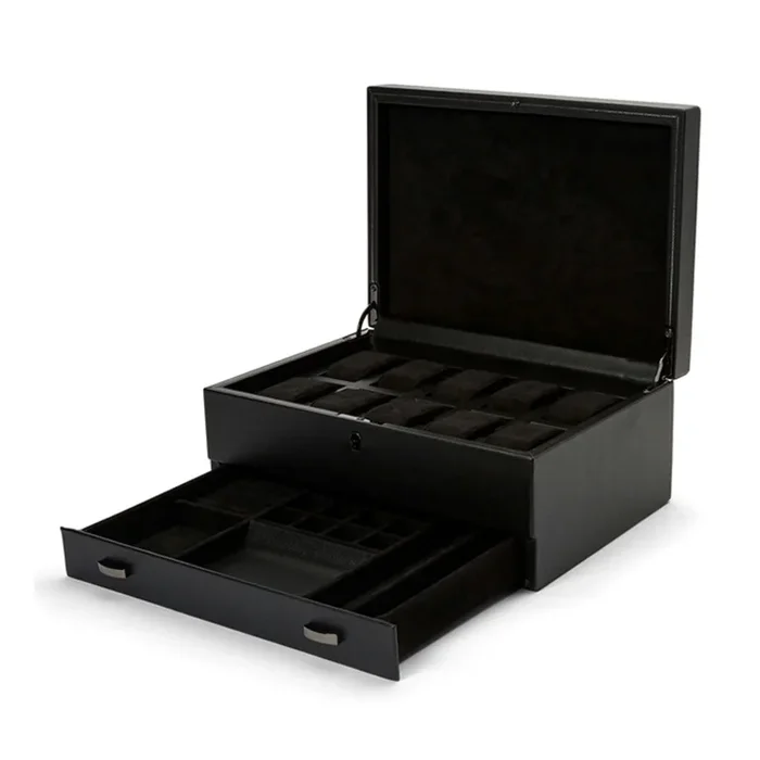 British Racing Black Watch Box 10 watches with storage – Wolf 1834 | Lepage