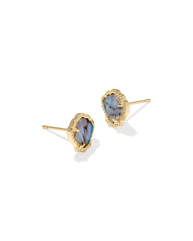 Brynne Shell Stud Earrings in Abalone