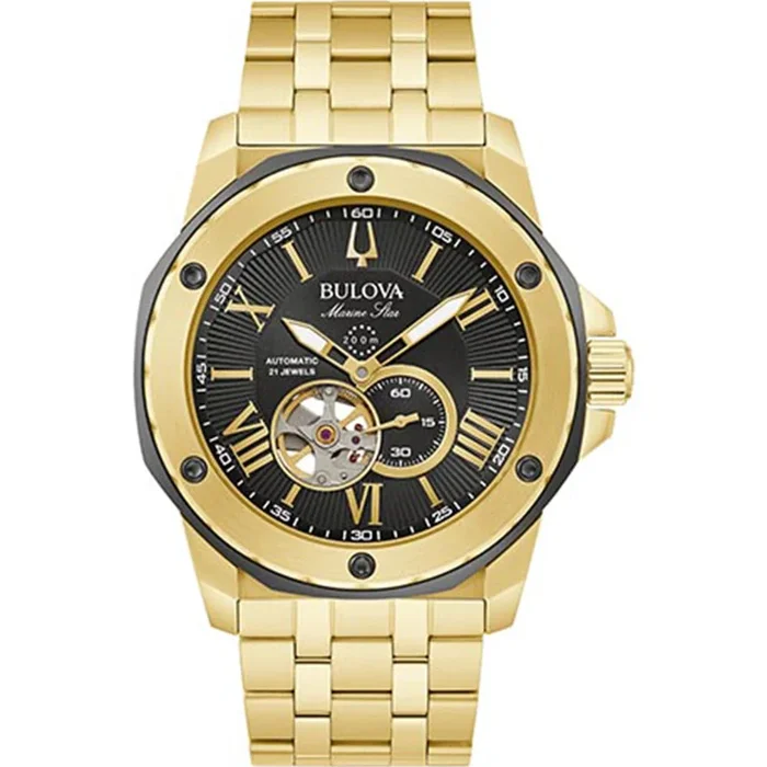 Bulova 98A273 Marine Star Automatic Stainless Steel Gold Tone