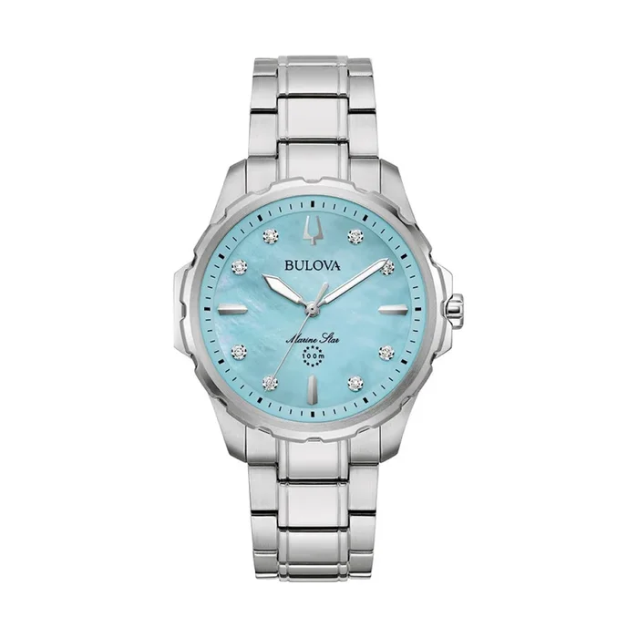 Bulova Marine Star 36MM Natural Diamond Dial Watch. 96P248