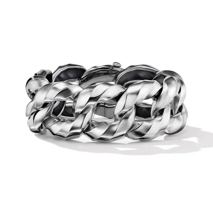 Cable Edge® Curb Chain Bracelet in Sterling Silver, 23mm