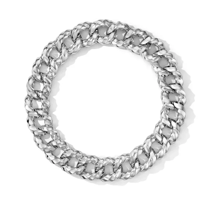 Cable Edge® Curb Chain Necklace in Sterling Silver, 23mm