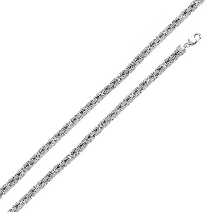 Cadena bizantina antideslustre de plata de ley 925 de 4,9 mm – CHHW128