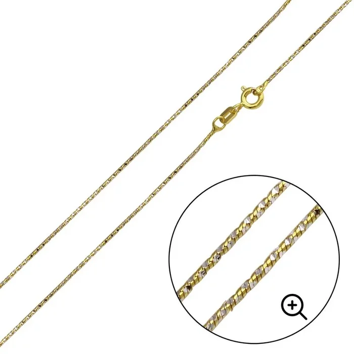 Cadena DC Serpiente Redonda Chapada En Oro Plata 925 0.8mm – CH361 GP
