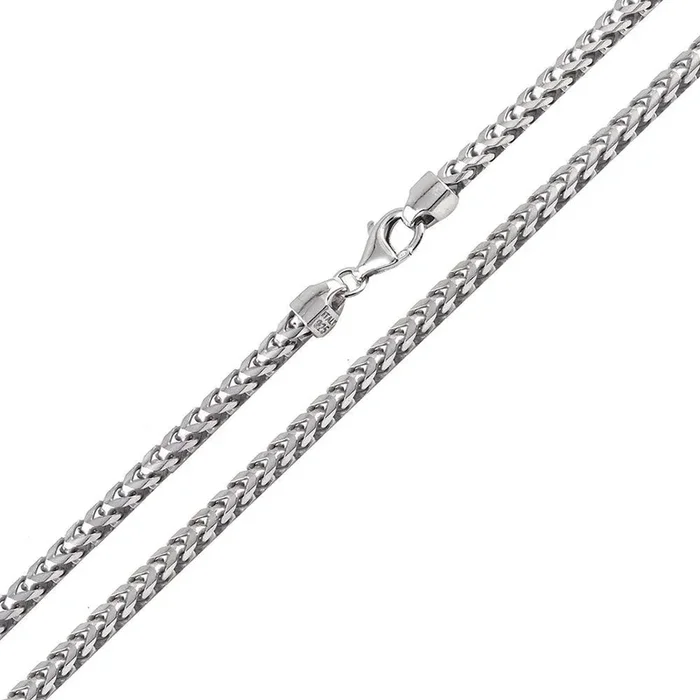 Cadena Franco 370 de plata de ley 925 rodiada de 3,7 mm – CH322 RH
