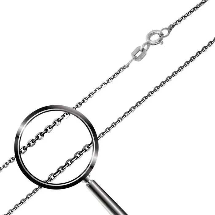 Cadena o pulsera de plata de ley 925 rodiada negra con borde rolo BW DC 040 – CH254 BLK