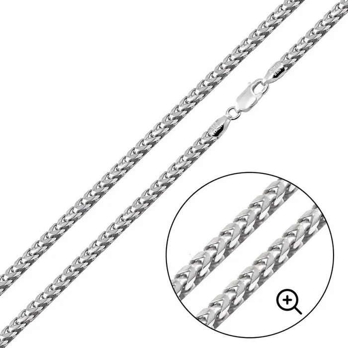 Cadena o pulsera ovalada básica DC Franco 140 de 4,2 mm en plata de ley 925 – CH826