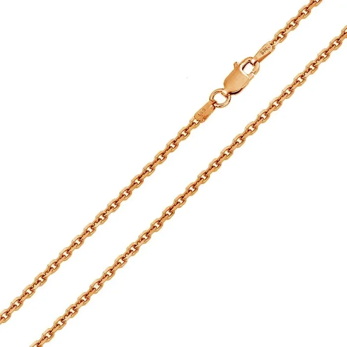 Cadena Rolo 050 de plata de ley 925 chapada en oro rosa con corte de diamante de 1,6 mm – CH155 RGP