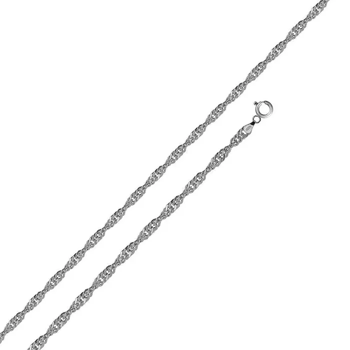 Cadena Singapur 020 de plata de ley 925 rodiada (1,2 mm) – CH139 RH
