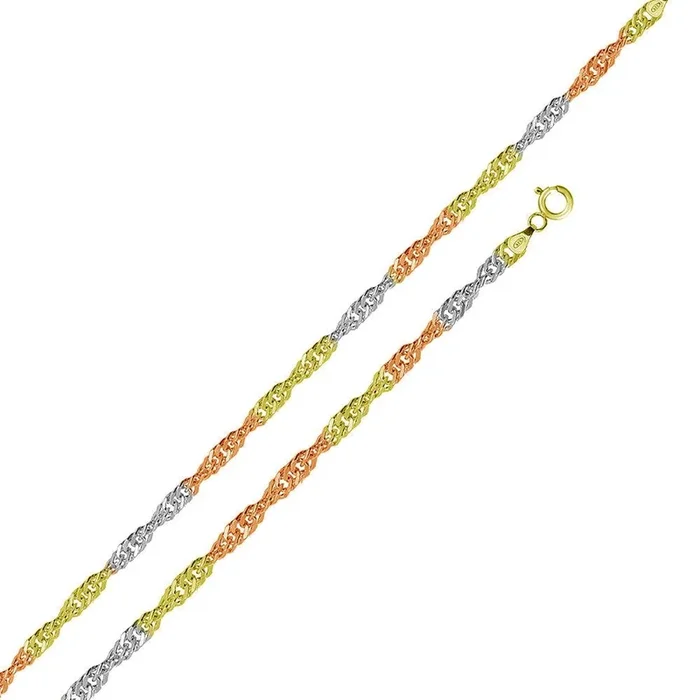 Cadena Singapur 025 de plata de ley 925 multichapada de 1,5 mm – CH266 MUL